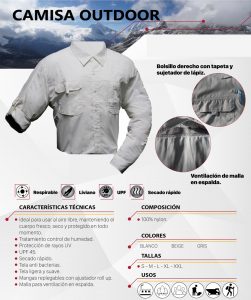 CAMISA OUTDOOR TACTEL UV